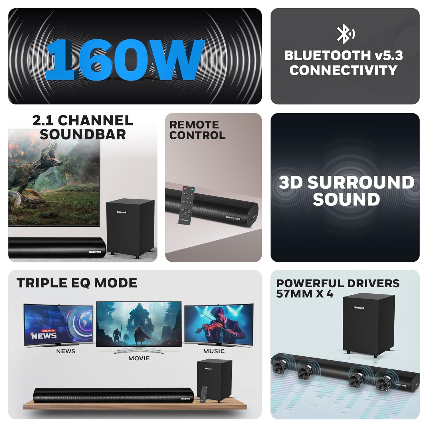 Honeywell Trueno U2000 Soundbar